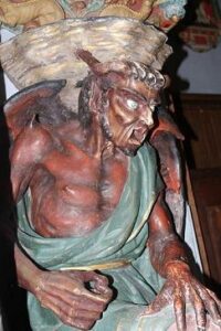 Statue d'Asmodée dans l'église de Rennes-le-Château