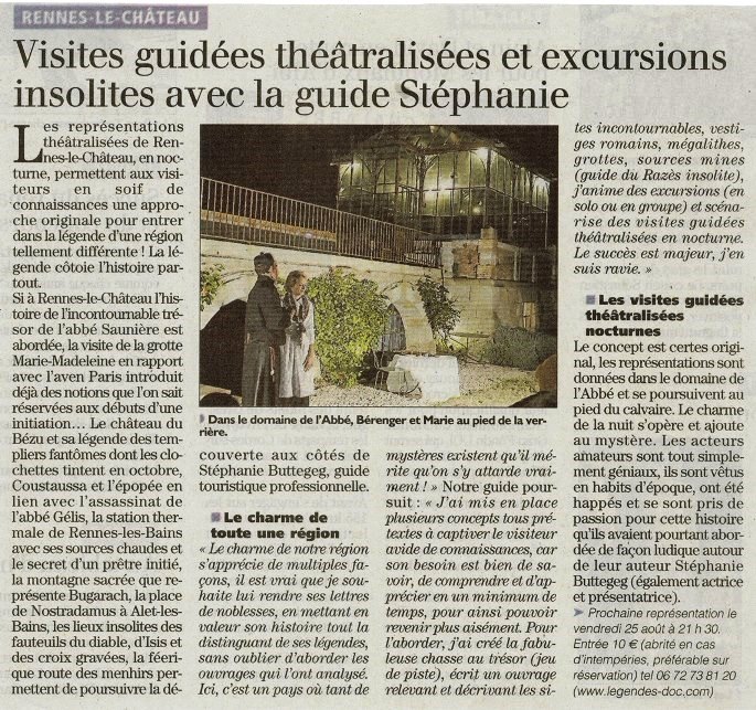 Visite guidée théâtralisée de Rennes-le-Château