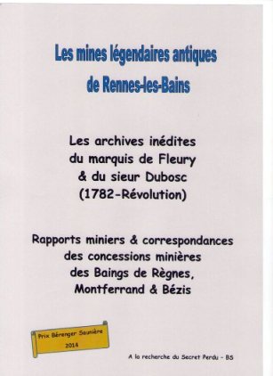 Couverture archives minières de Rennes-les-Bains